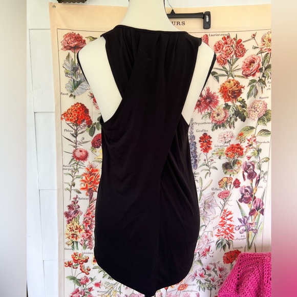 Athleta knit black tank top with criss cross back. Size S. Buy 3 Athleta for 30 - Picture 3 of 7